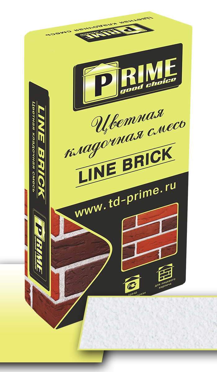 Prime Цветная кладочная смесь Line Brick "Wasser" Cупер-белая, 25 кг