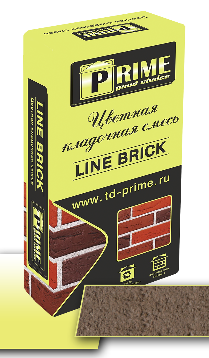 Prime Цветная кладочная смесь Line Brick "Wasser" Светло-коричневая, 25 кг