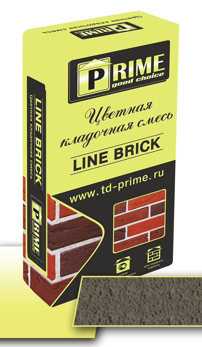 Prime Цветная кладочная смесь Line Brick "Klinker" Серая, 25 кг
