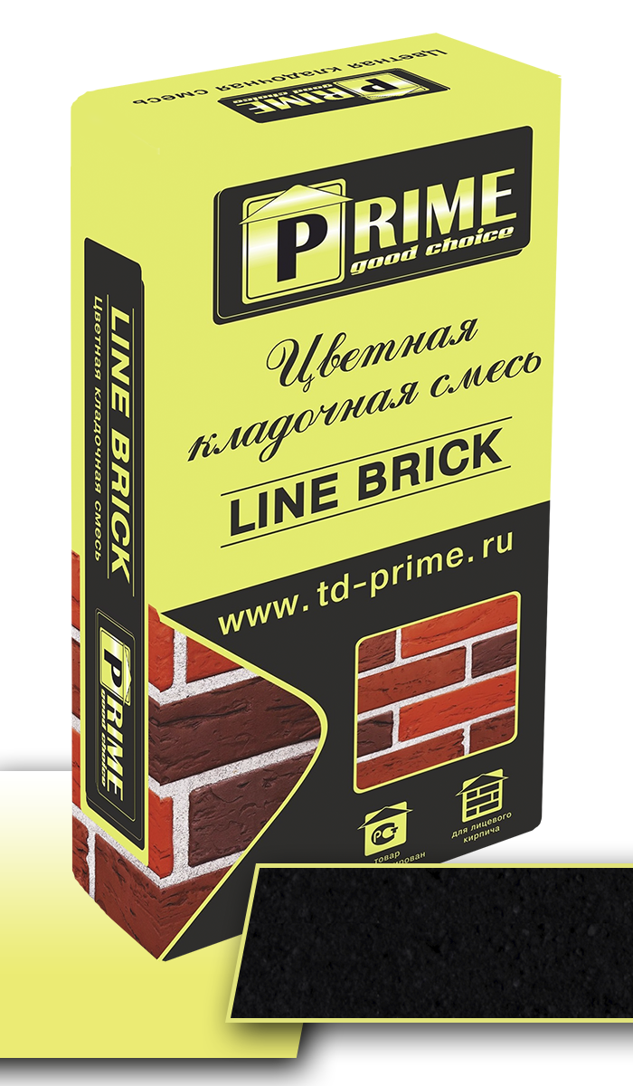 Prime Цветная кладочная смесь Line Brick "Wasser" Черная, 25 кг