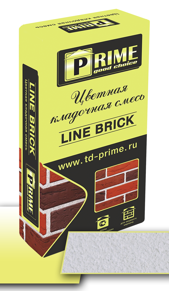 Prime Цветная кладочная смесь Line Brick "Klinker" Белая, 25 кг