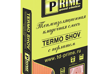 Prime Теплоизоляционный кладочный раствор Termo Shov 9230, 16 кг